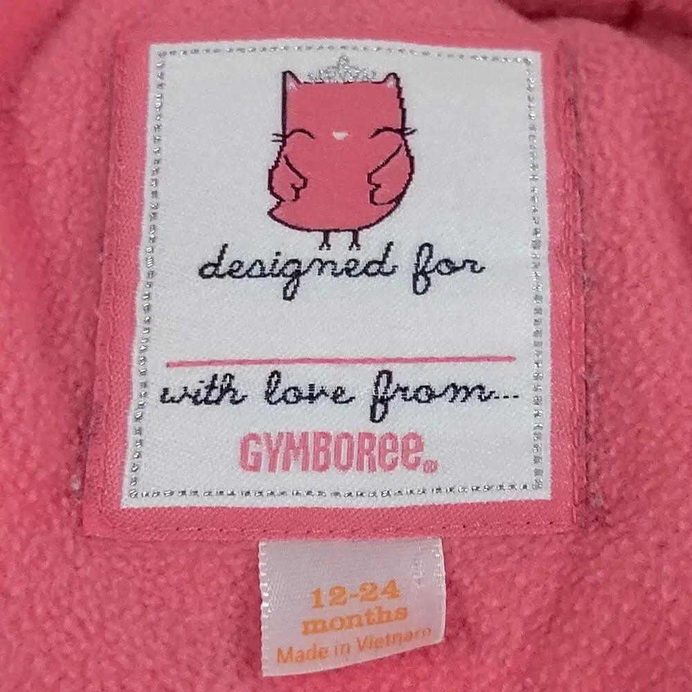 Gymboree‎ Cozy Fairytale Pink w/White Stars Puffer Jacket Size 12-24 Months